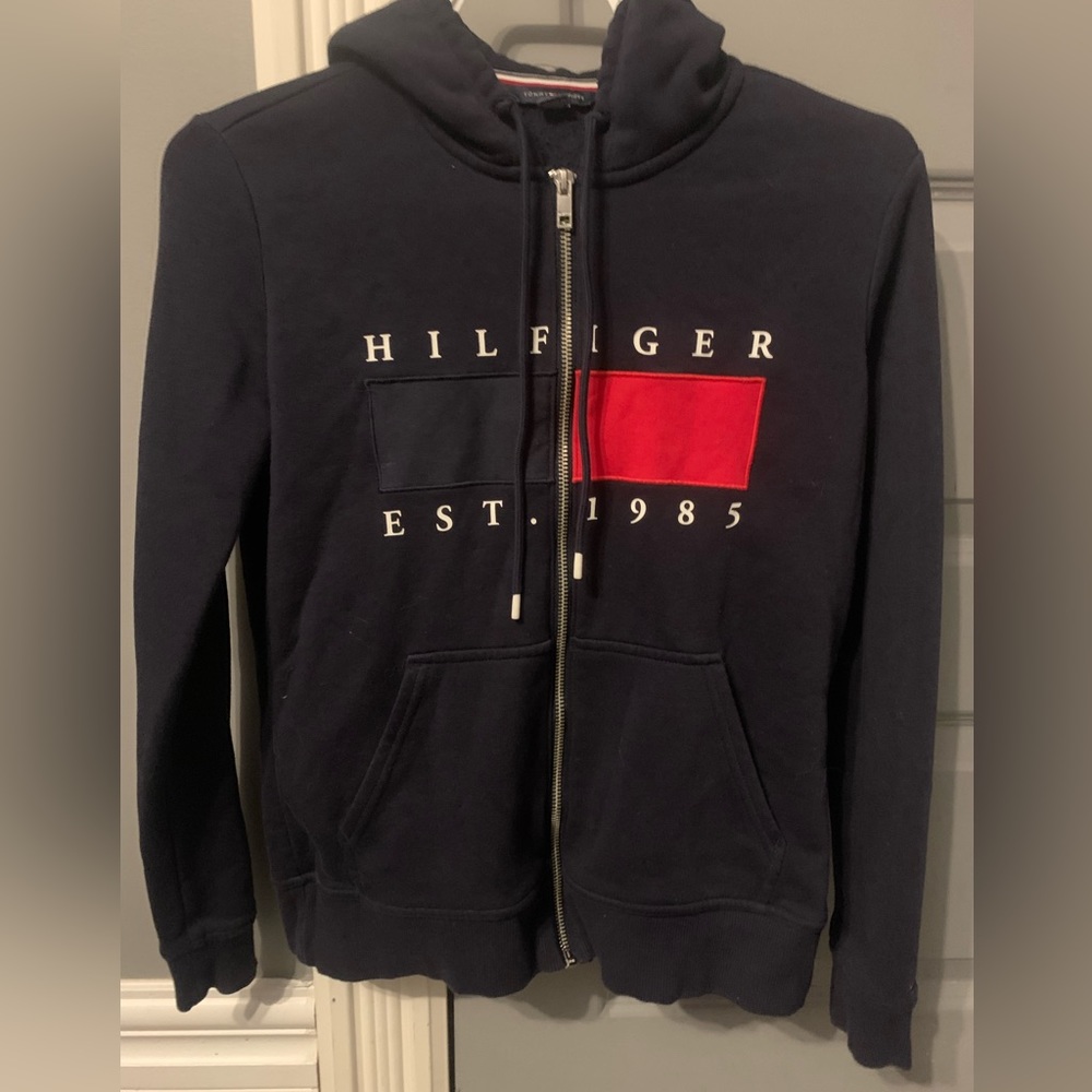 Zip up hoodie blue navy xxs